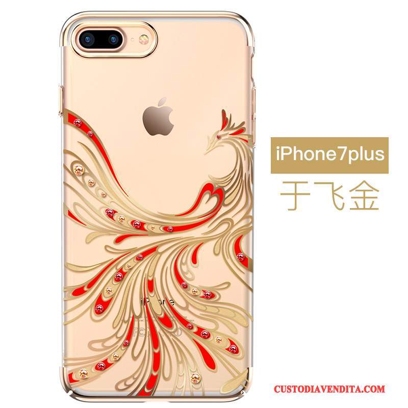 Custodia iPhone 7 Plus Strass Tendenza Trasparente, Cover iPhone 7 Plus Protezione Tutto Inclusotelefono