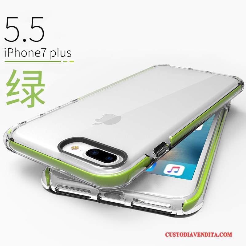 Custodia iPhone 7 Plus Trasparentetelefono, Cover iPhone 7 Plus Tutto Incluso Verde