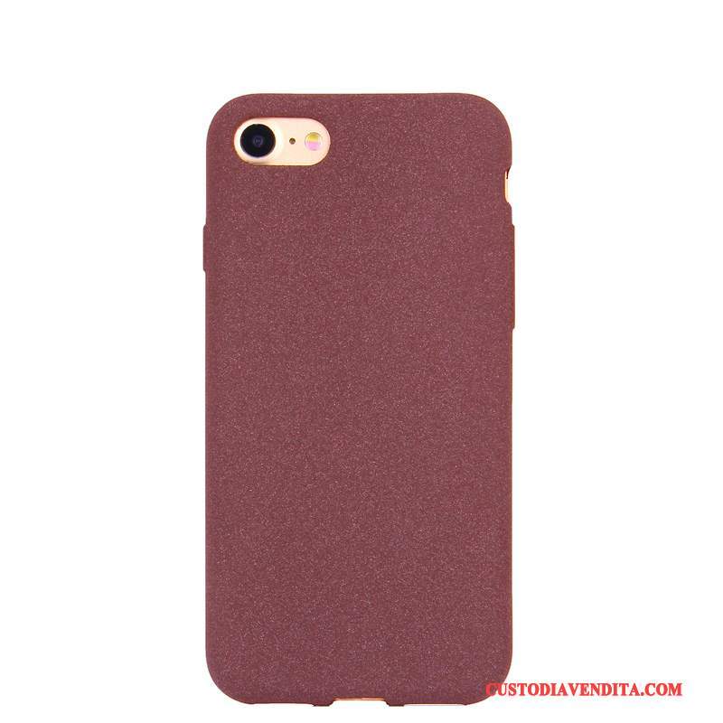 Custodia iPhone 7 Silicone Amanti Anti-caduta, Cover iPhone 7 Vino Rosso Nero