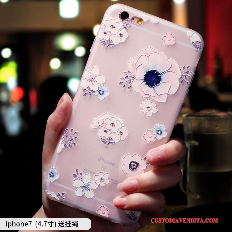 Custodia iPhone 7 Silicone Marchio Di Tendenza Macchiati, Cover iPhone 7 Anti-caduta Elegante