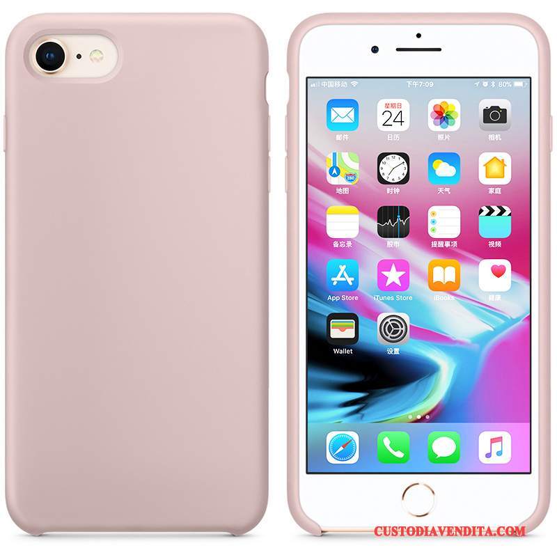 Custodia iPhone 7 Silicone Telefono Rosa, Cover iPhone 7 Nuovo Tutto Incluso