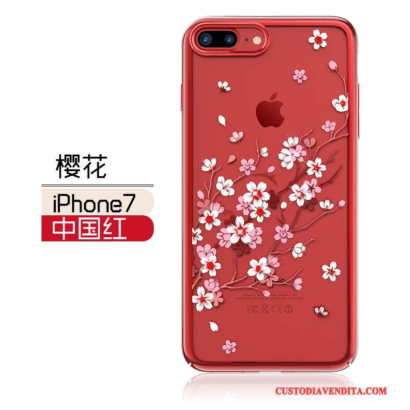 Custodia iPhone 7 Strass Elegantetelefono, Cover iPhone 7 Anti-caduta Oro