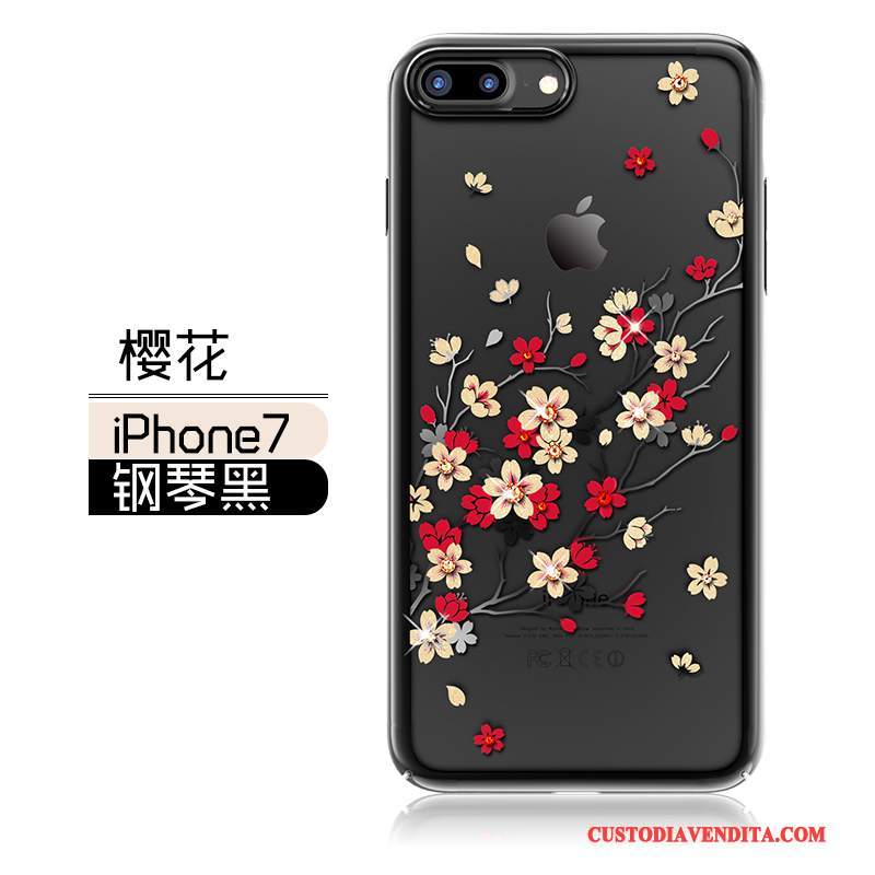 Custodia iPhone 7 Strass Elegantetelefono, Cover iPhone 7 Anti-caduta Oro