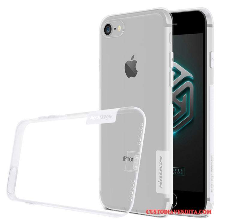 Custodia iPhone 8 Blu Chiaro Morbido, Cover iPhone 8 Telefono Anti-caduta