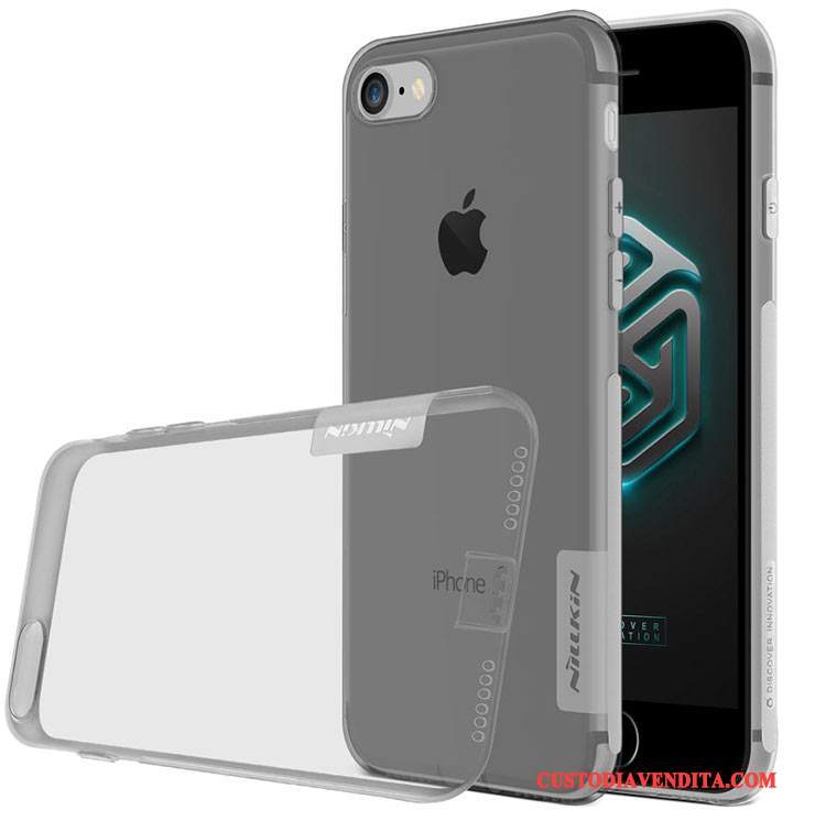 Custodia iPhone 8 Blu Chiaro Morbido, Cover iPhone 8 Telefono Anti-caduta