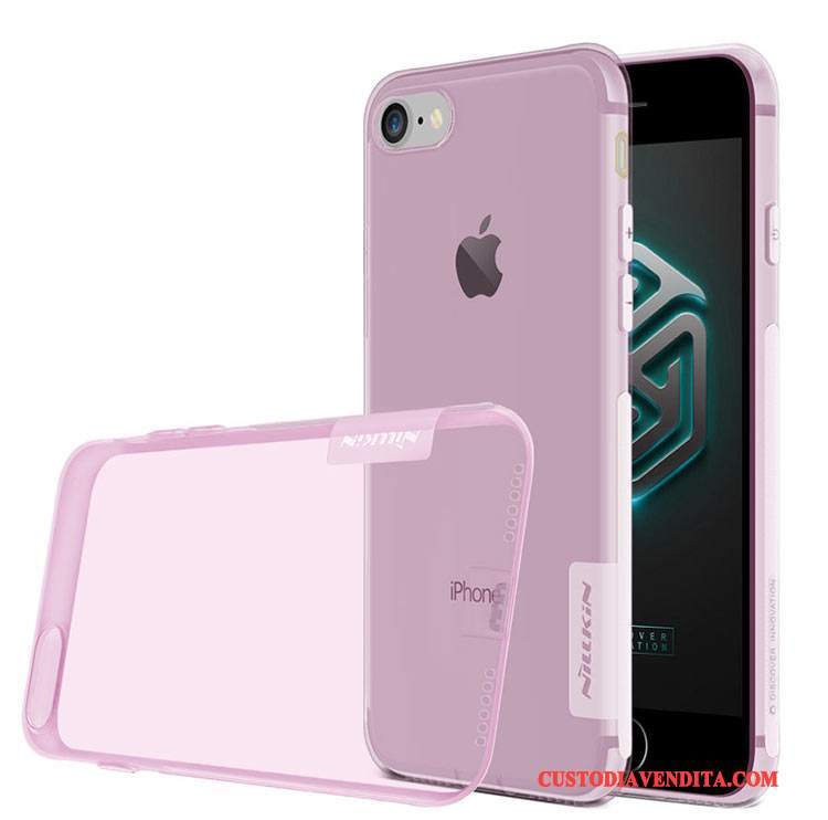 Custodia iPhone 8 Blu Chiaro Morbido, Cover iPhone 8 Telefono Anti-caduta