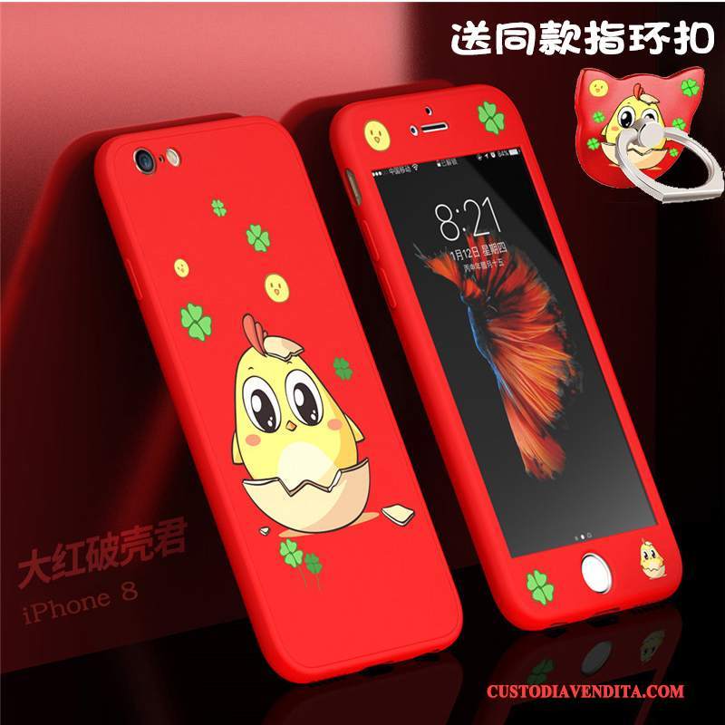 Custodia iPhone 8 Cartone Animato Morbido Tutto Incluso, Cover iPhone 8 Porporatelefono