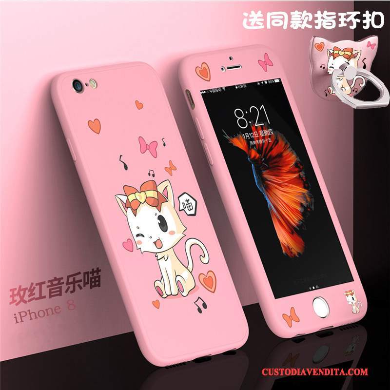 Custodia iPhone 8 Cartone Animato Morbido Tutto Incluso, Cover iPhone 8 Porporatelefono