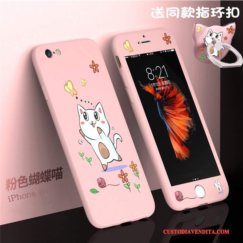 Custodia iPhone 8 Cartone Animato Morbido Tutto Incluso, Cover iPhone 8 Porporatelefono