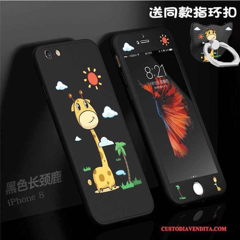 Custodia iPhone 8 Cartone Animato Morbido Tutto Incluso, Cover iPhone 8 Porporatelefono