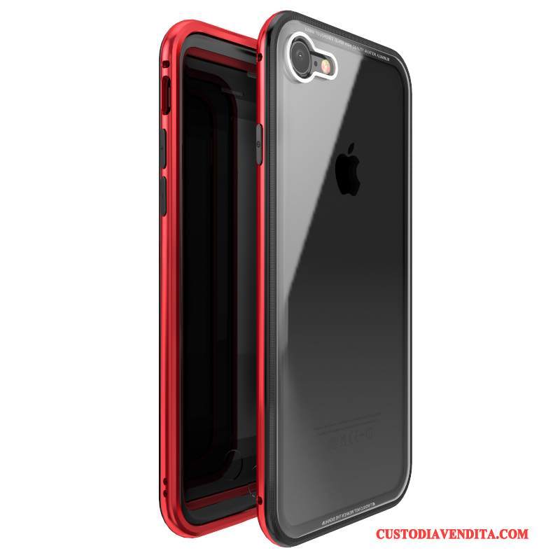 Custodia iPhone 8 Creativo Di Personalità Porpora, Cover iPhone 8 Protezione Anti-caduta Metallo