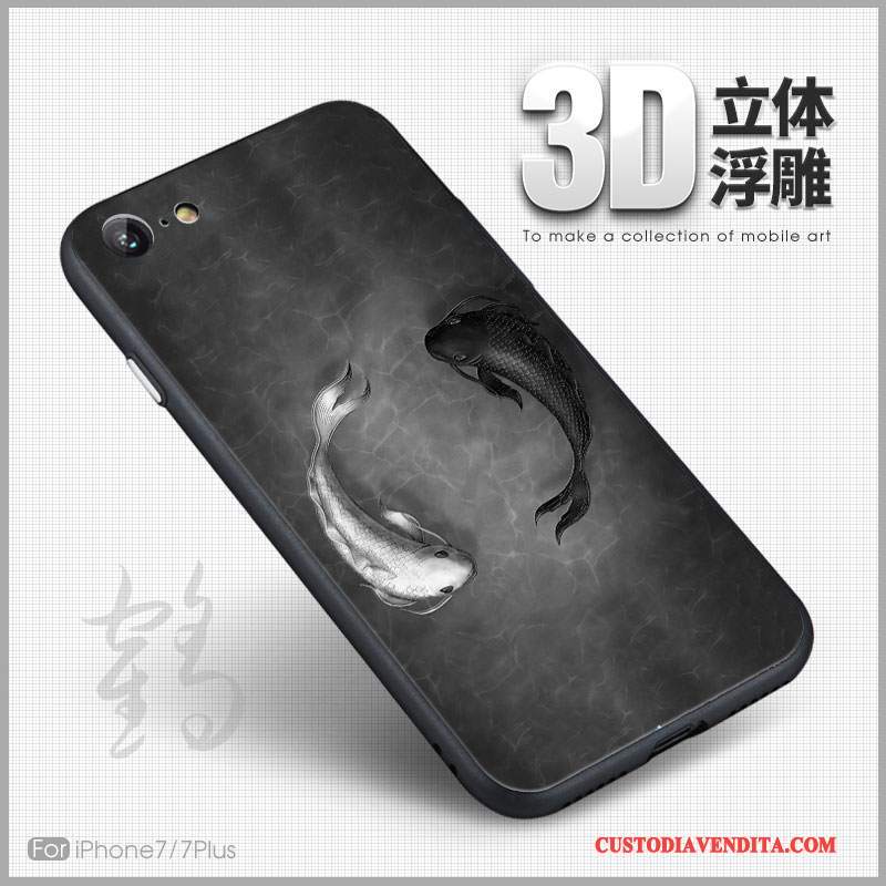 Custodia iPhone 8 Creativo Telefono Nuovo, Cover iPhone 8 Silicone Morbido Anti-caduta