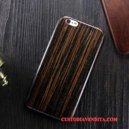 Custodia iPhone 8 Legno Massello Telefono Tendenza, Cover iPhone 8 Protezione Legno Cachi