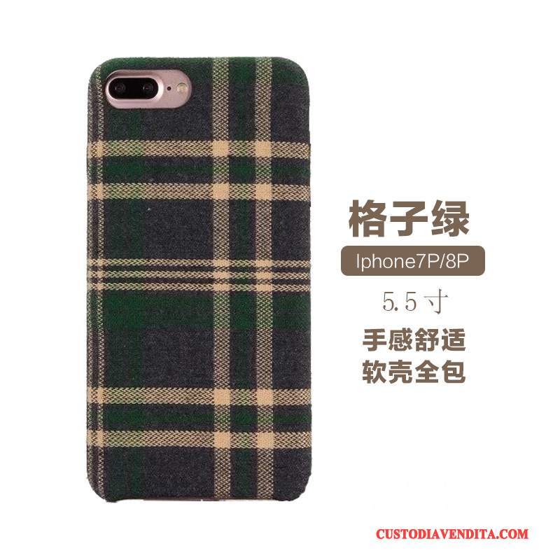 Custodia iPhone 8 Plus Britannico Anti-caduta, Cover iPhone 8 Plus Marchio Di Tendenza Verde