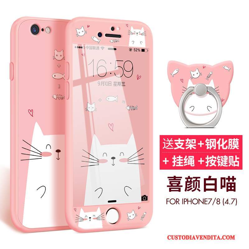 Custodia iPhone 8 Plus Cartone Animato Macchiati Morbido, Cover iPhone 8 Plus Silicone Sottile Anti-caduta