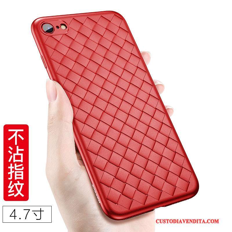 Custodia iPhone 8 Plus Creativo Anti-caduta Tutto Incluso, Cover iPhone 8 Plus Silicone Rossotelefono