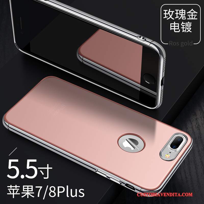 Custodia iPhone 8 Plus Creativo Argentotelefono, Cover iPhone 8 Plus Di Personalità Sottile