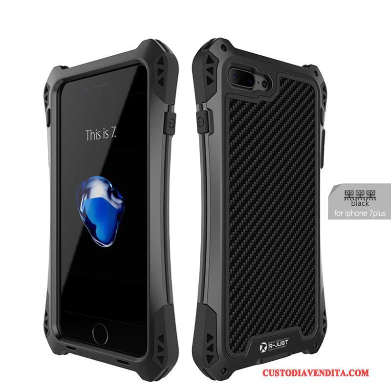 Custodia iPhone 8 Plus Creativo Orotelefono, Cover iPhone 8 Plus Protezione Metallo Anti-caduta