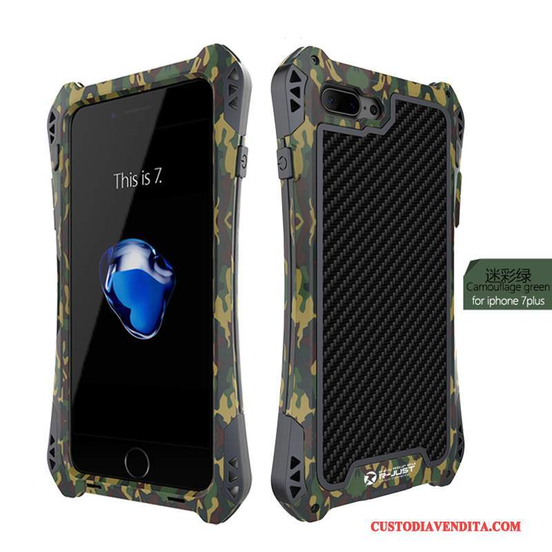 Custodia iPhone 8 Plus Creativo Orotelefono, Cover iPhone 8 Plus Protezione Metallo Anti-caduta