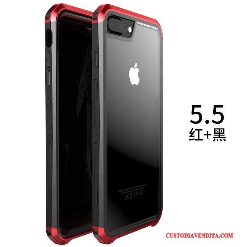 Custodia iPhone 8 Plus Creativo Telefono Tendenza, Cover iPhone 8 Plus Protezione Di Personalità Rosso