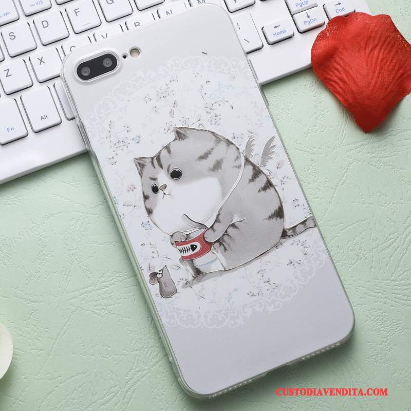 Custodia iPhone 8 Plus Gattino Ratto, Cover iPhone 8 Plus Originale Morbido