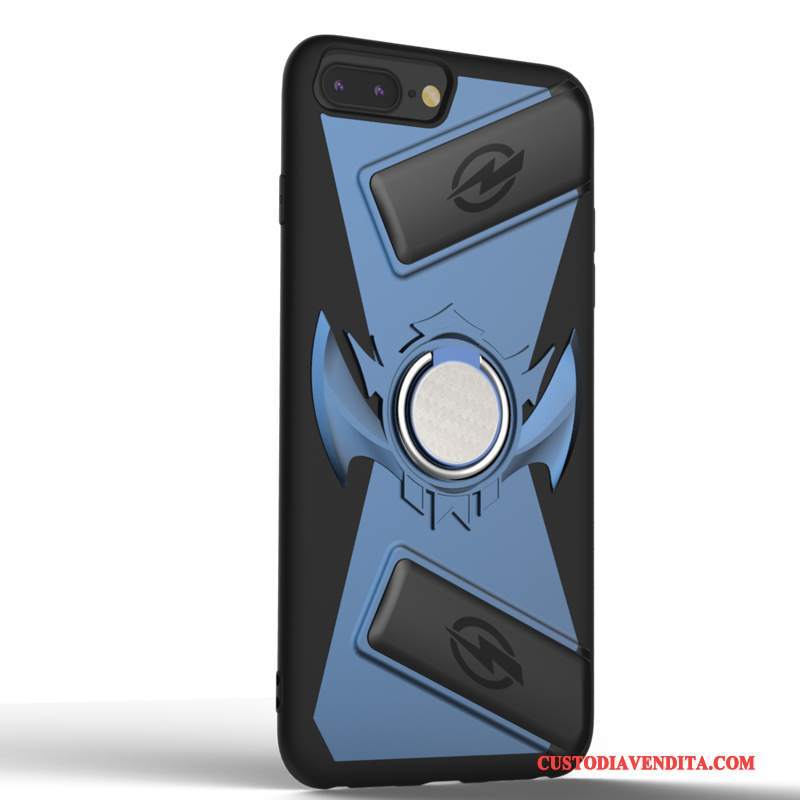 Custodia iPhone 8 Plus Maneggiare Pollo, Cover iPhone 8 Plus Gioco Blu Scuro