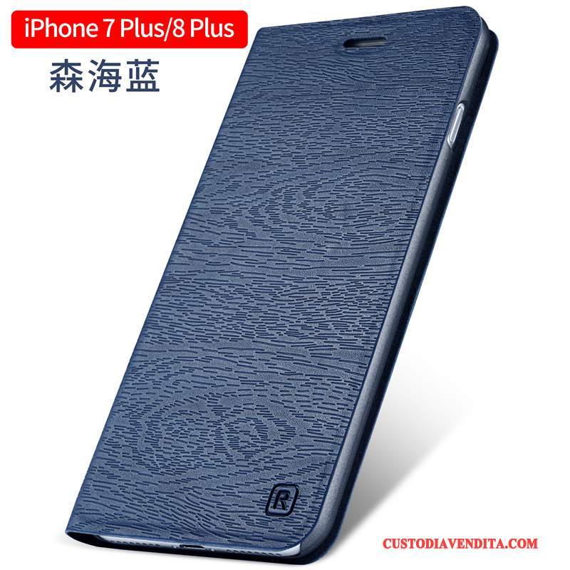 Custodia iPhone 8 Plus Pelle Anti-caduta Tendenza, Cover iPhone 8 Plus Protezione Tutto Inclusotelefono