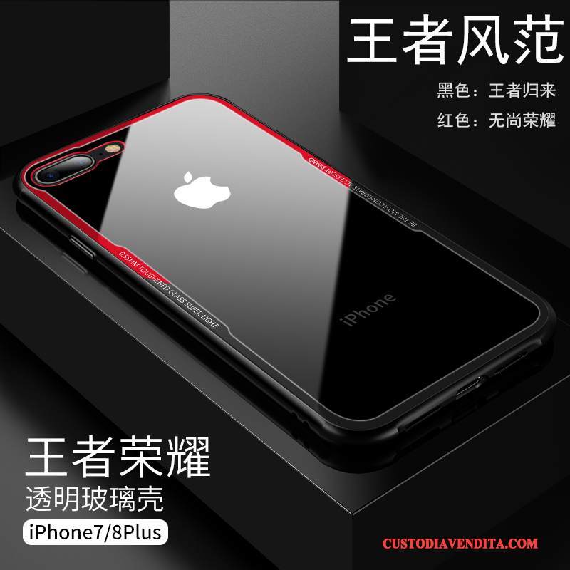 Custodia iPhone 8 Plus Protezione Nuovotelefono, Cover iPhone 8 Plus Tendenza Vetro