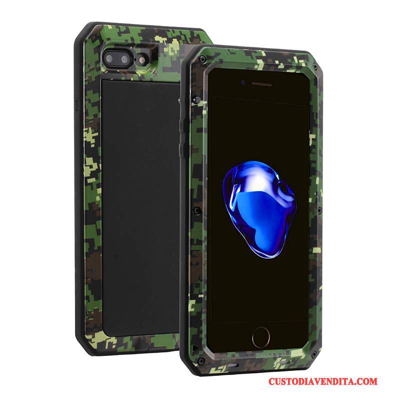 Custodia iPhone 8 Plus Silicone Telaiotelefono, Cover iPhone 8 Plus Protezione Metallo Anti-caduta