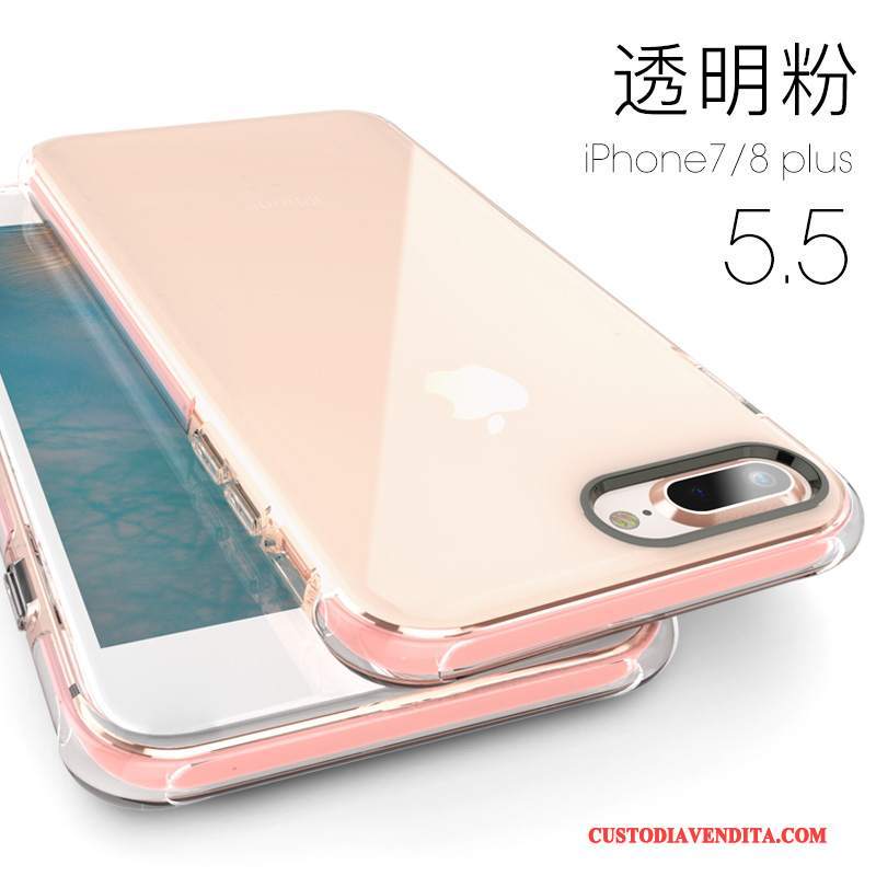 Custodia iPhone 8 Plus Silicone Tutto Incluso Anti-caduta, Cover iPhone 8 Plus Telefono Nuovo