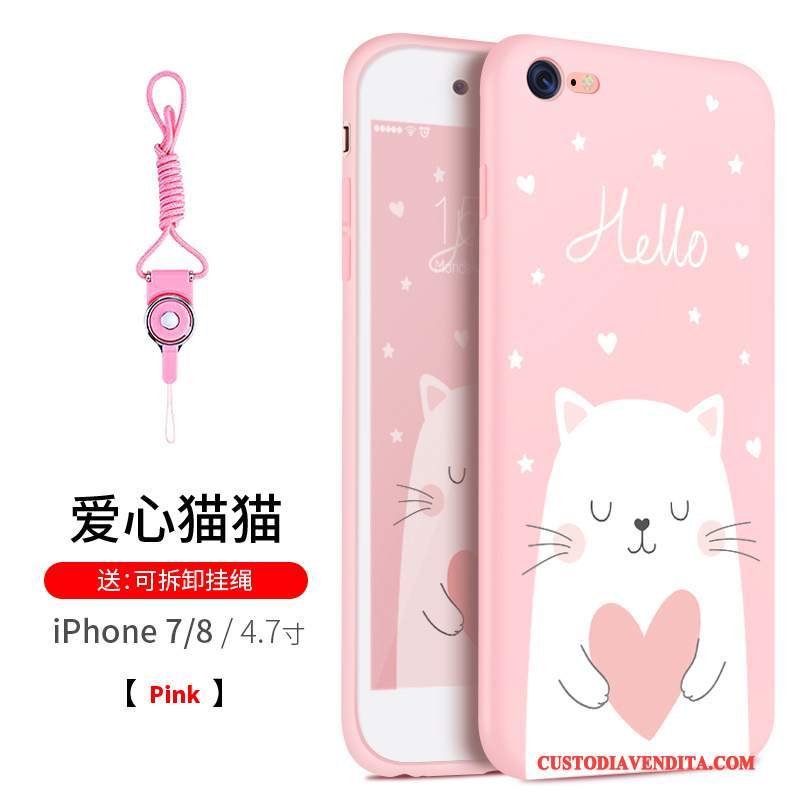 Custodia iPhone 8 Plus Silicone Tutto Inclusotelefono, Cover iPhone 8 Plus Gattino Tendenza