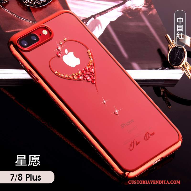 Custodia iPhone 8 Plus Telefono Tutto Incluso, Cover iPhone 8 Plus Anti-caduta Rosso