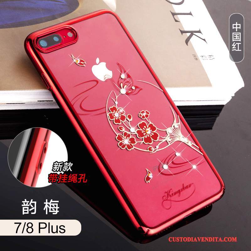 Custodia iPhone 8 Plus Telefono Tutto Incluso, Cover iPhone 8 Plus Anti-caduta Rosso