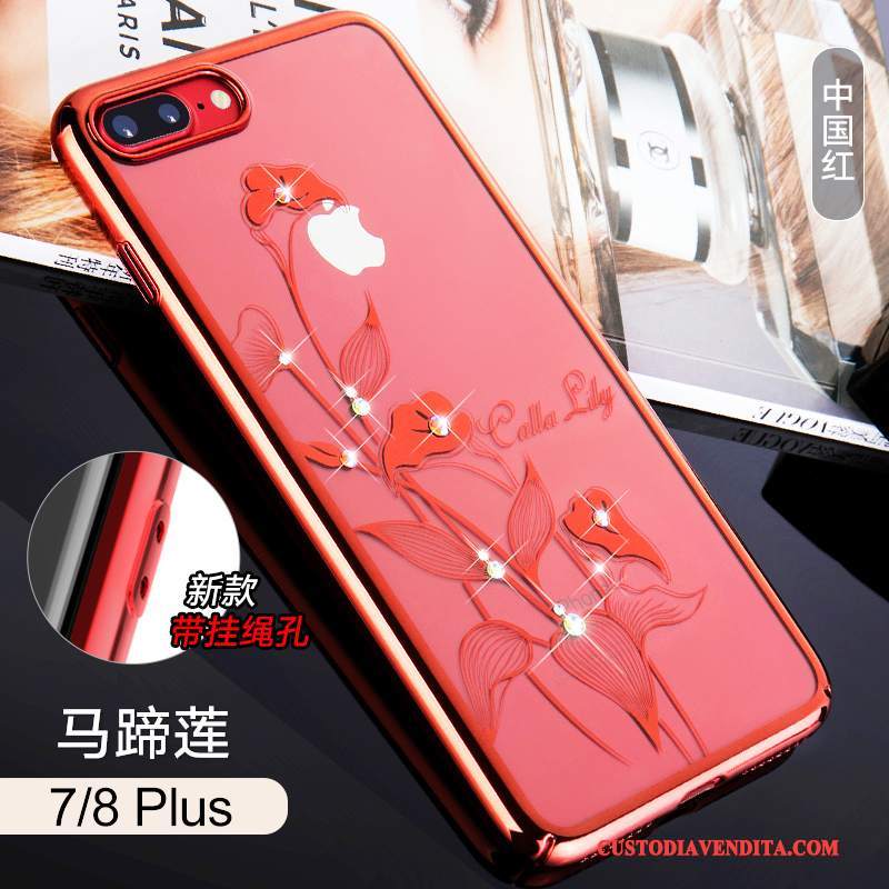 Custodia iPhone 8 Plus Telefono Tutto Incluso, Cover iPhone 8 Plus Anti-caduta Rosso