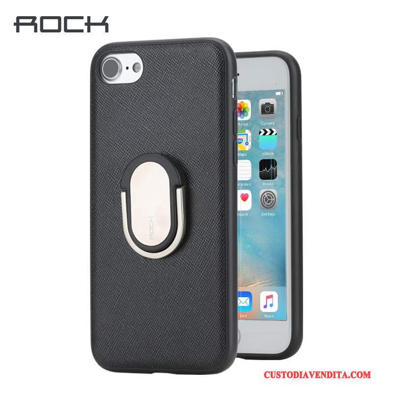 Custodia iPhone 8 Protezione Macchiati Coperchio Posteriore, Cover iPhone 8 Nero Morbido