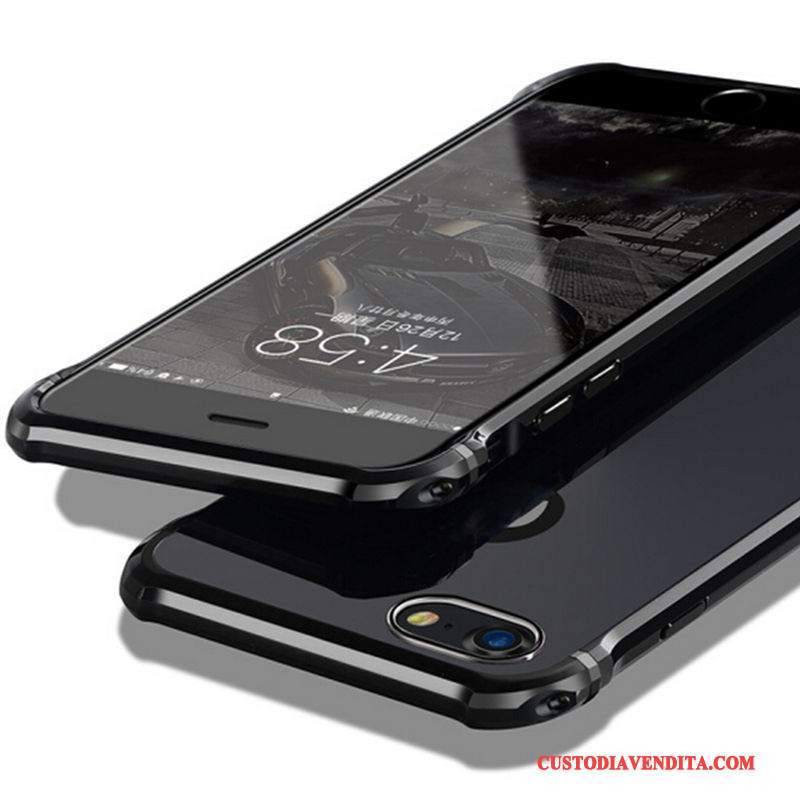 Custodia iPhone 8 Protezione Oro Difficile, Cover iPhone 8 Telefono Metallo