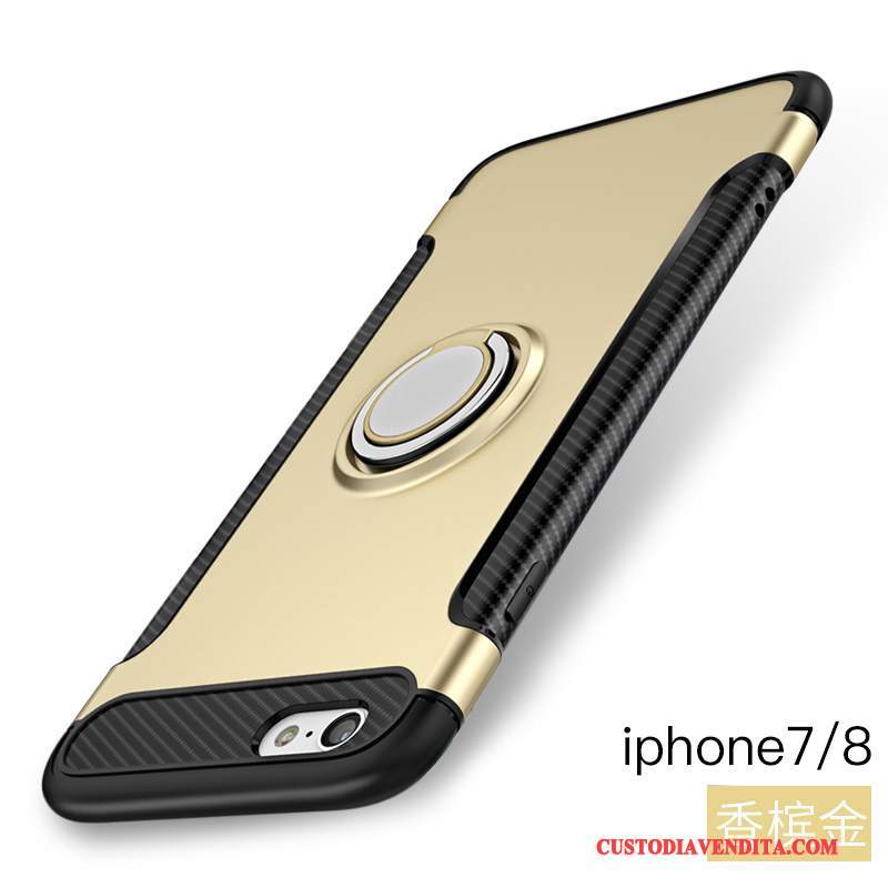 Custodia iPhone 8 Protezione Ring Tutto Incluso, Cover iPhone 8 Supporto Rosa