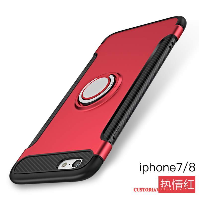 Custodia iPhone 8 Protezione Ring Tutto Incluso, Cover iPhone 8 Supporto Rosa