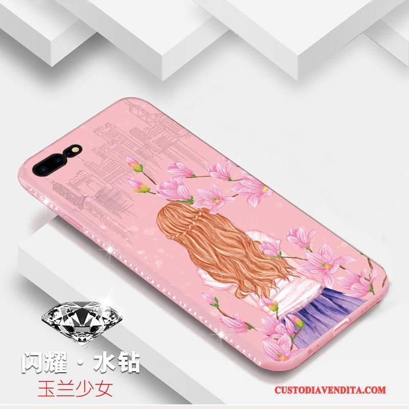 Custodia iPhone 8 Silicone Rosa Anti-caduta, Cover iPhone 8 Protezione Tendenzatelefono