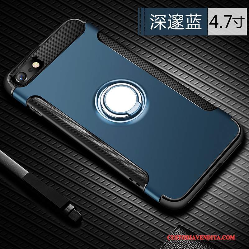 Custodia iPhone 8 Silicone Supportotelefono, Cover iPhone 8 Ring Marchio Di Tendenza