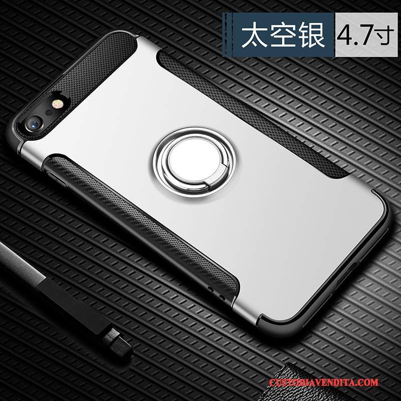 Custodia iPhone 8 Silicone Supportotelefono, Cover iPhone 8 Ring Marchio Di Tendenza