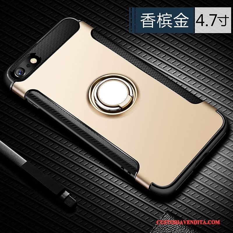 Custodia iPhone 8 Silicone Supportotelefono, Cover iPhone 8 Ring Marchio Di Tendenza