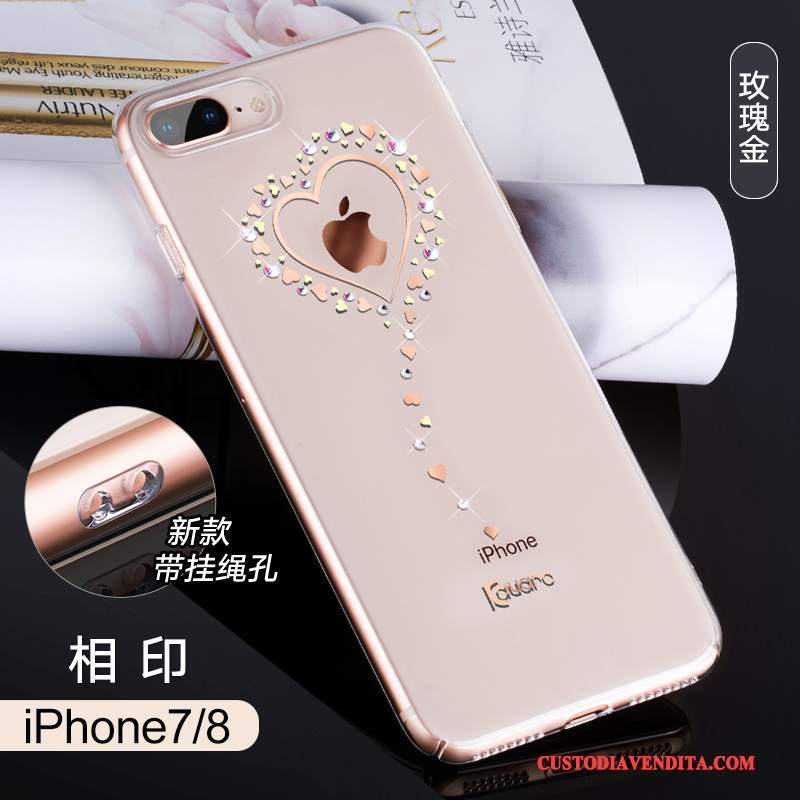 Custodia iPhone 8 Strass Nuovotelefono, Cover iPhone 8 Trasparente Tutto Incluso