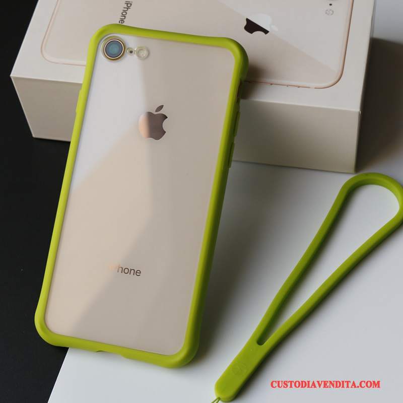 Custodia iPhone 8 Verde Panno, Cover iPhone 8 Anti-cadutatelefono