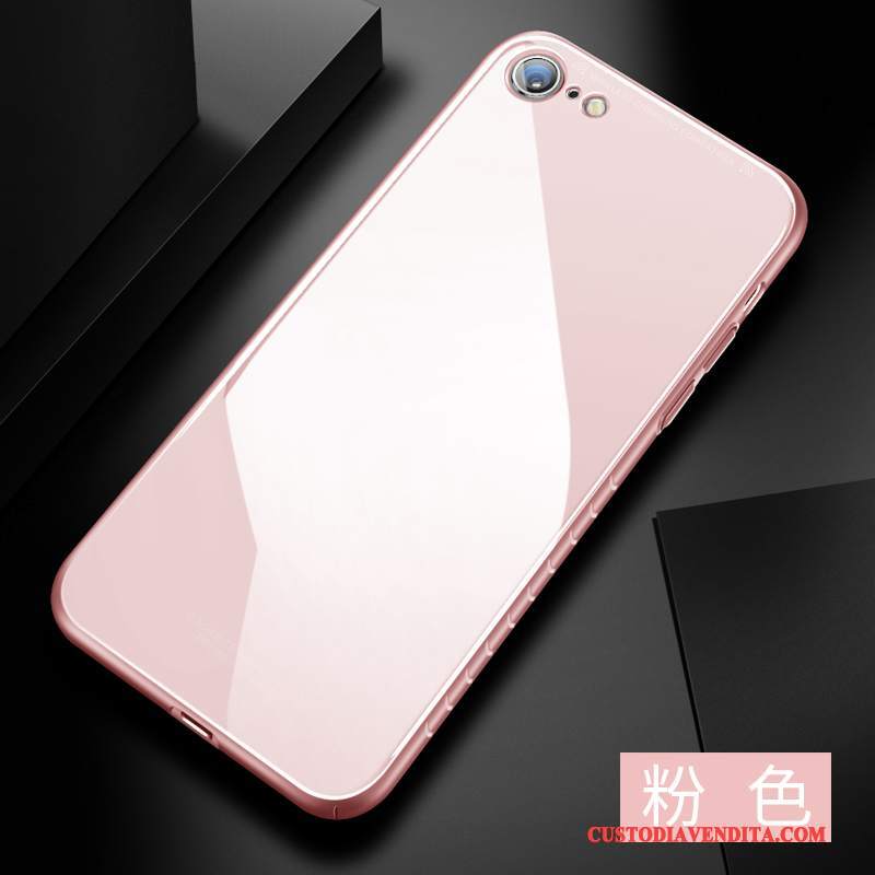 Custodia iPhone 8 Vetro Sottile, Cover iPhone 8 Rosa Tutto Incluso