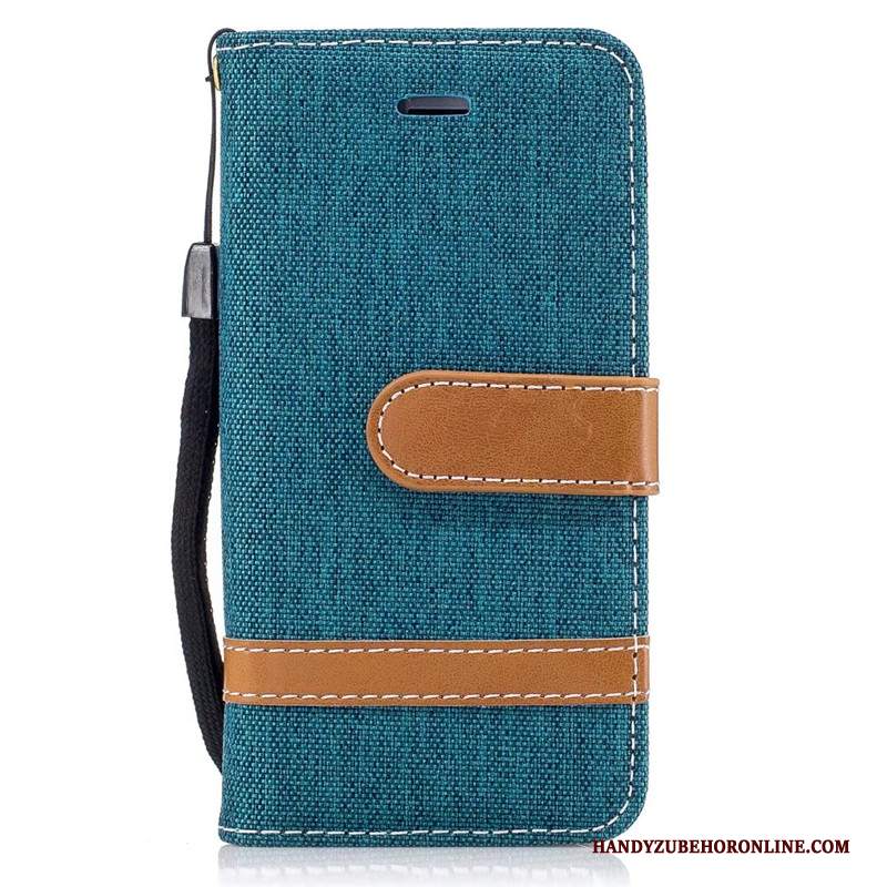 Custodia iPhone Se 2020 Folio Tutto Incluso Supporto, Cover iPhone Se 2020 Protezione Carta Blu