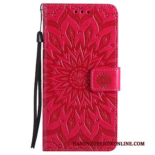 Custodia iPhone Se 2020 Silicone Anti-caduta Ornamenti Appesi, Cover iPhone Se 2020 Folio Tutto Incluso Rosso