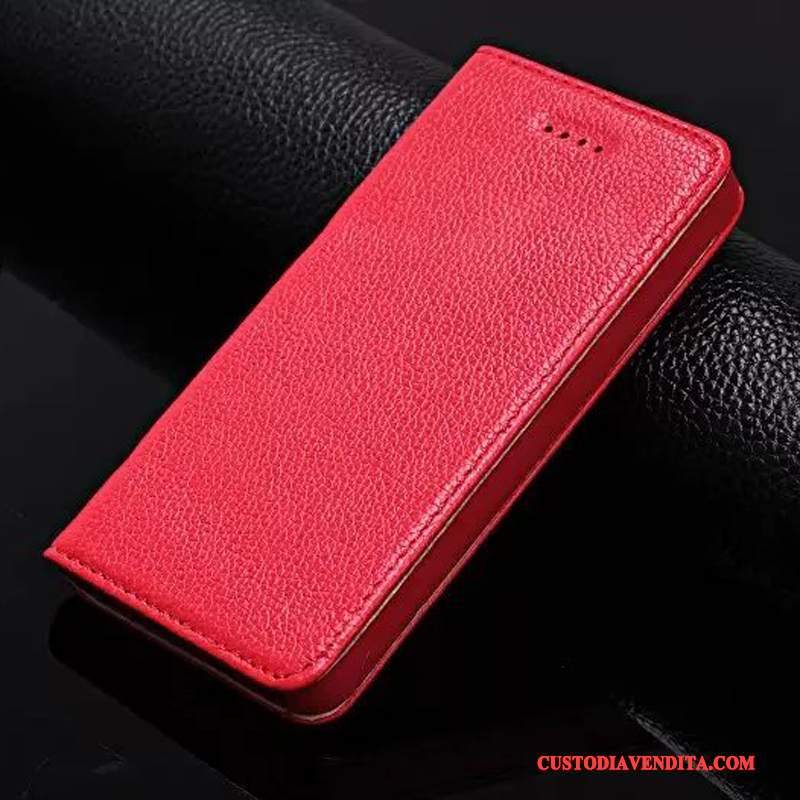 Custodia iPhone Se Folio Tendenzatelefono, Cover iPhone Se Pelle Rosso