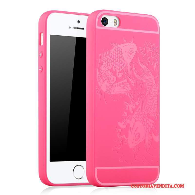 Custodia iPhone Se Silicone Macchiati Morbido, Cover iPhone Se Protezione Grigiotelefono