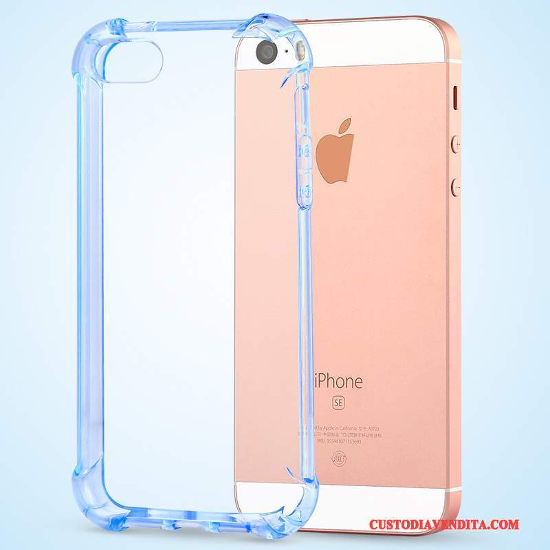 Custodia iPhone Se Silicone Morbido Tutto Incluso, Cover iPhone Se Telefono Oro